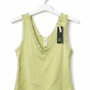 wild fable Light Green Lace-Trim Ribbed Camisole